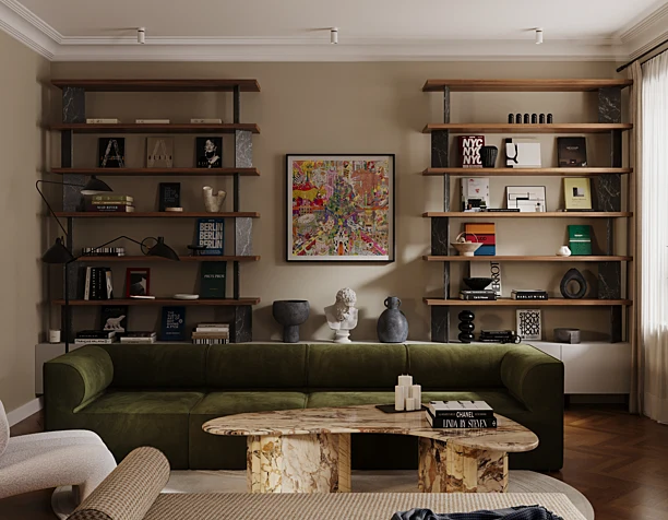 living room_kitchen (визуализация по референсу)