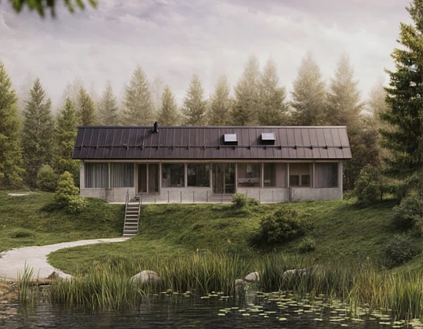 Country House by the Lake