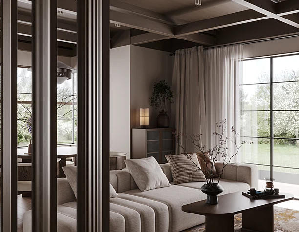Kitchen and living room