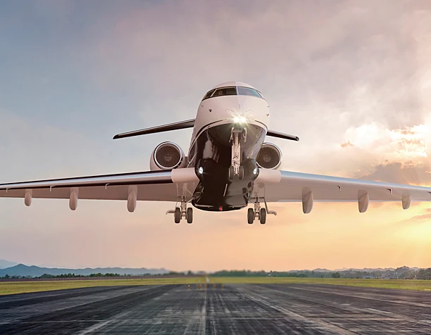 Airplane Bombardier Challenger 350 with salon