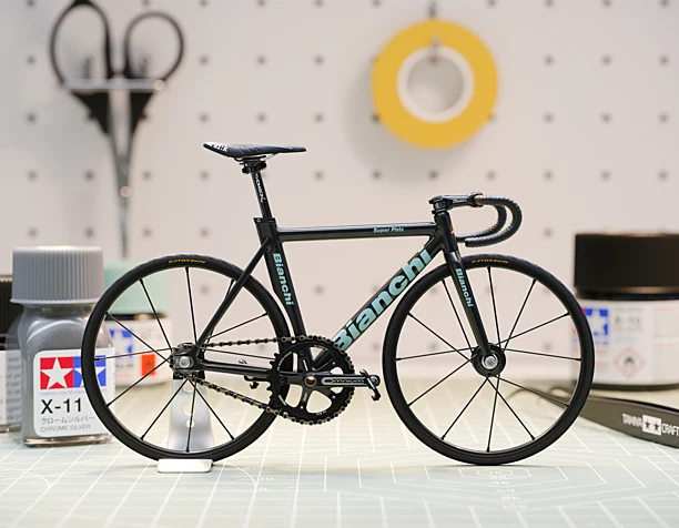 Bianchi Super Pista miniature bicycle