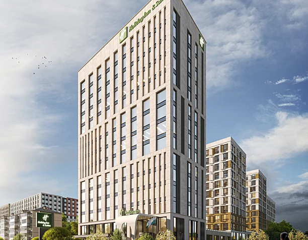 Project of hotel combined with a residental complex.