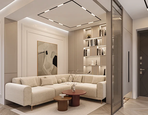 Neoclassic Holl+Kitchen Interior Design