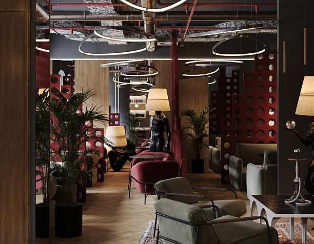 HOOKAH BAR IN RED