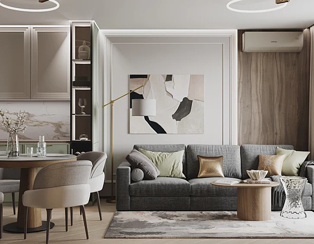 Гостиная с классическими элементами