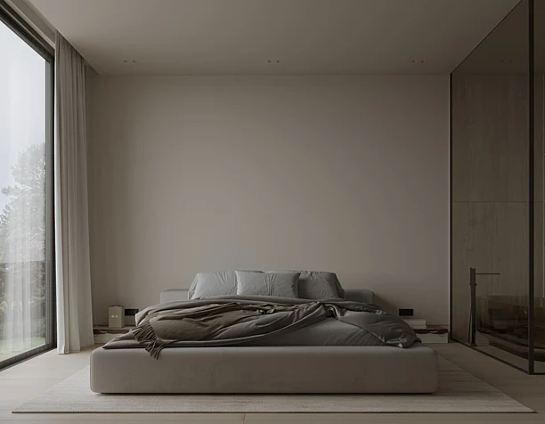 The minimalist master bedroom