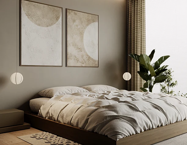Bedroom Minimalist Japandi style