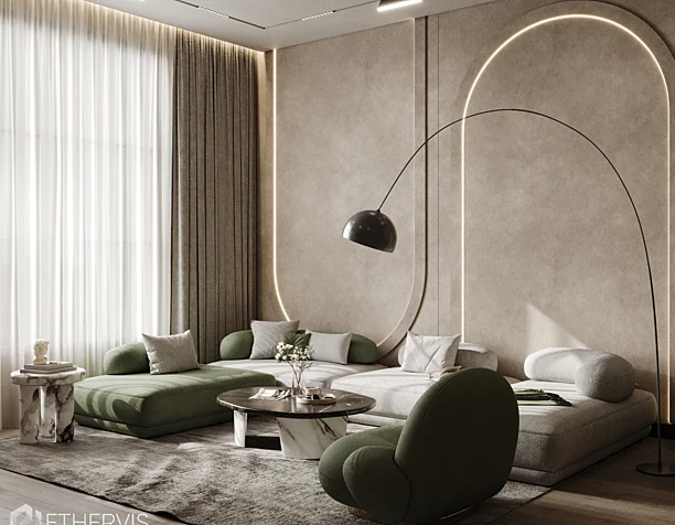 Vest​​​​​​​igial living room (Сделано по референсу)