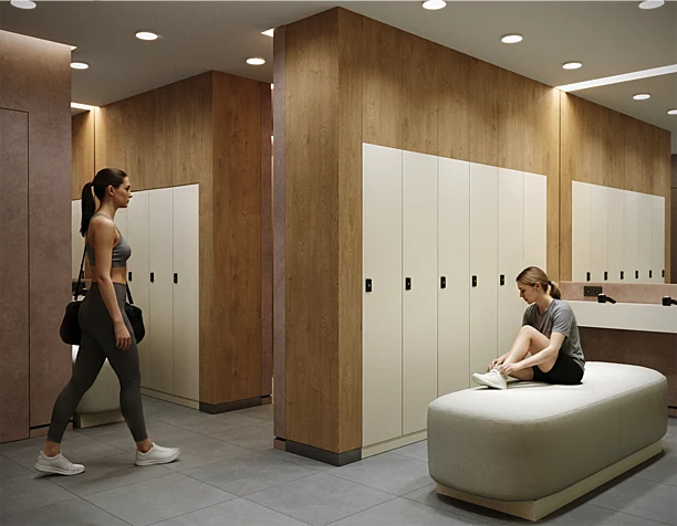 changing rooms of the fitness club | 80m²