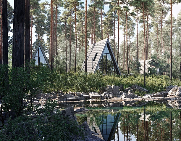 Forest Cabin Visualization