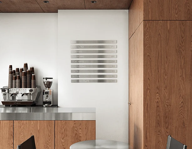 Café — Light & Material | 3D Interior Visualization