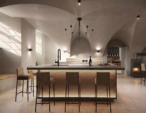 Under the Vaults. Wine Boutique & Tasting Room Interior Visualization