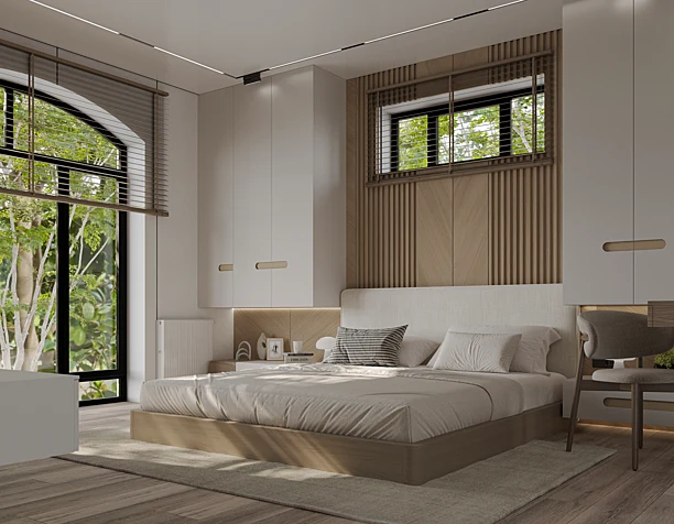 Modern & Minimalistic Bedroom | Interior Design& Visualization​​​​​​​.