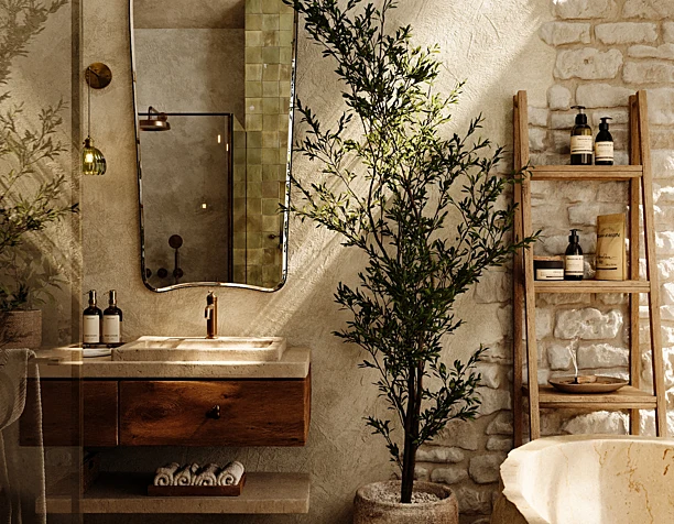Wabi-Sabi Bathroom | Organic Dacha Style