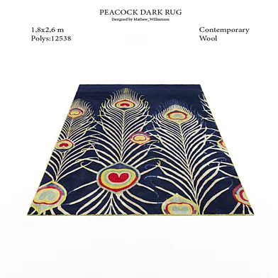 Peacock dark rug by Mathew Williamson
