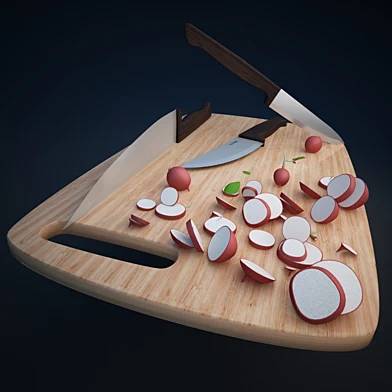 Нарезка редиски