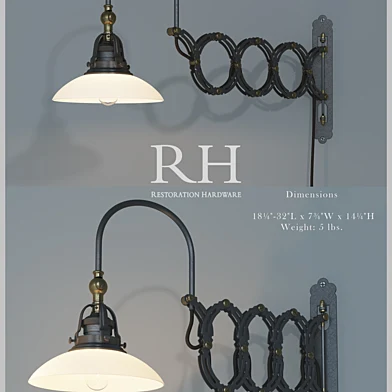 1950s Factory Scissor Sconce