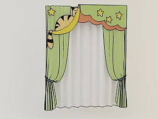 штора для детской кот