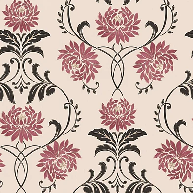 Graham & Brown Petal Wallpaper, Red Cream