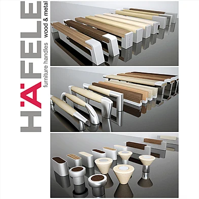  Hafele handles - Wood and metal