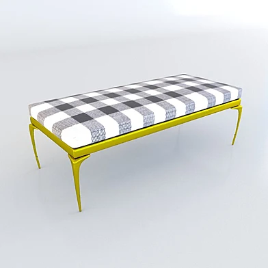 Framed Brass Stiletto Bench
