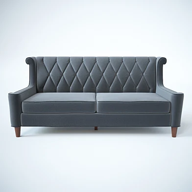 Armen Living Barrister Gray Velvet Sofa