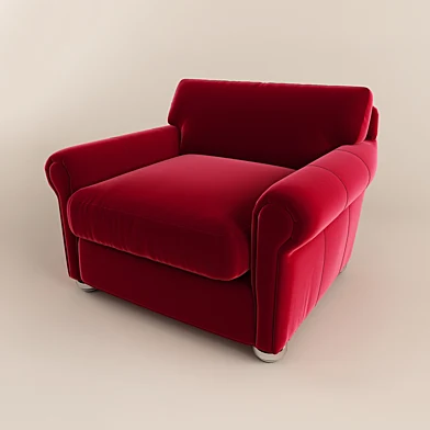 Velvet armchair