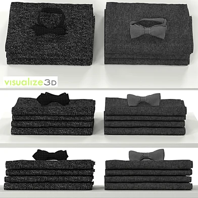 Folded scarf and bow tie