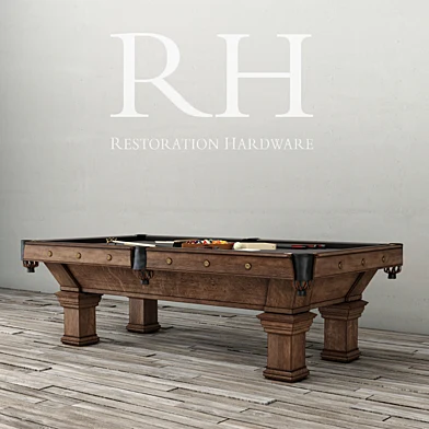 RH/ BRUNSWICK VINTAGE 1906 BILLIARDS TABLE
