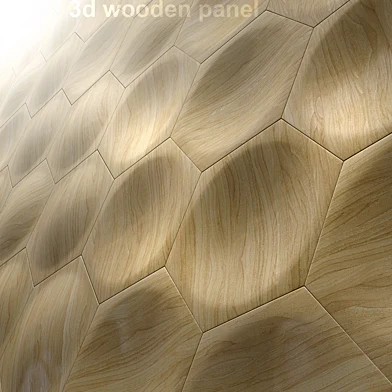 wooden 3d panel 3