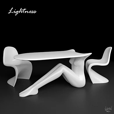 Дизайнерский стол Lightness со стульями Vitra Panton