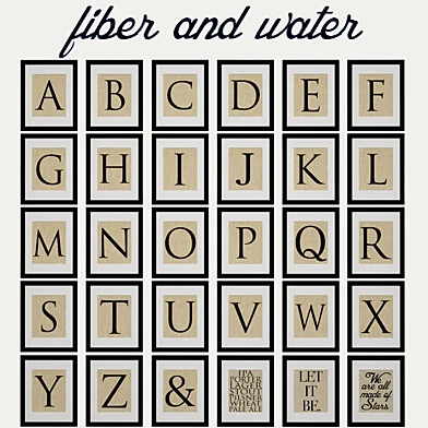 Fiber and Water - Signs, Typography and Symbols