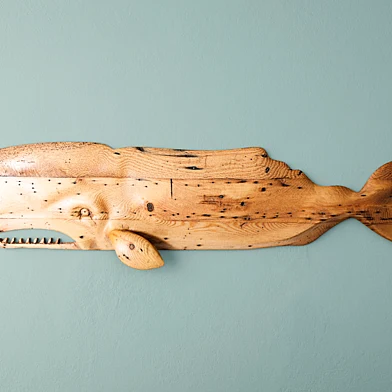 Hand-Carved Sperm Whale / Sunny Wood Design Inc.