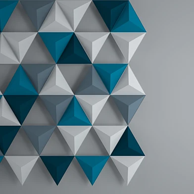 3d trainglates wall