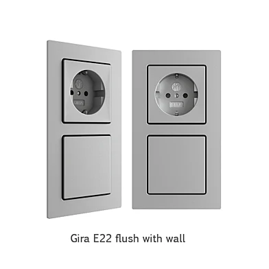 Gira E22 flush with wall