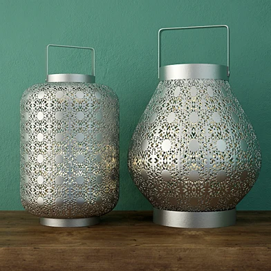 Silver Lace Lanterns