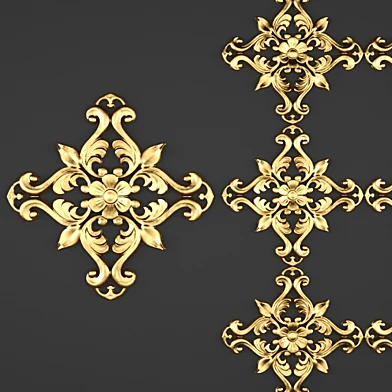 Розетка. Лепнина, Розетка, luxury, золотой декор, резьба, лепка, лепной, потолочная, классическая, набор
