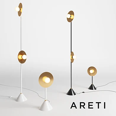 Disc and Sphere Floor Lamp