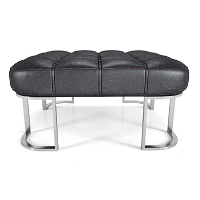 Пуф  VIO кожаный на металлических ножках