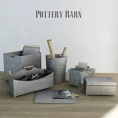 Канцелярский набор GALVANIZED DESK ACCESSORIES
