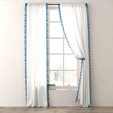 RH/ TASSEL-TRIMMED VOILE DRAPERY PANEL