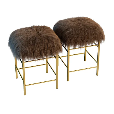 Pair of Italian Brass Stools