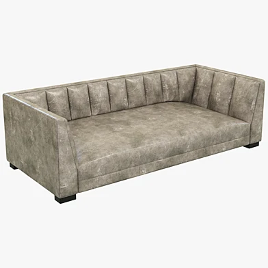Restoration Hardware Modern Paxton Leather Sofa