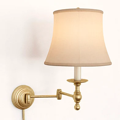 Visual Comfort E.F. Chapman Classic 1 Light Swing-Arm Wall Light in Hand-Rubbed Antique Brass SL2800HAB-S