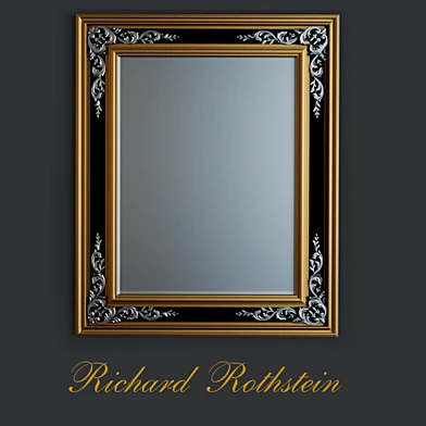 Engraved Mirror with Antiqued Glass