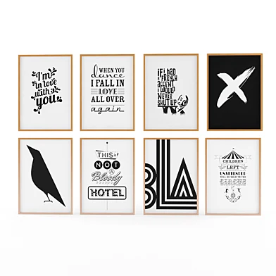 Black & White Art Prints. Черно-белые картины