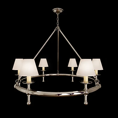 Visual Comfort E.F. Chapman Classic 6 Light Chandelier in Polished Nickel SL5812PN-NP