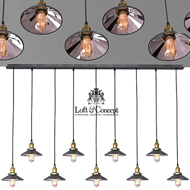Люстра Loft Cone Pendant Reflector 9 Line
