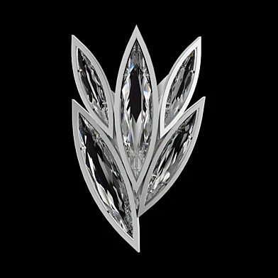 Fine Art Lamps, 854050-12 (silver finish, faceted crystals)