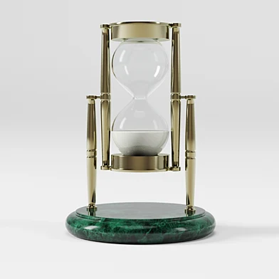 Brass and Marble Hourglass